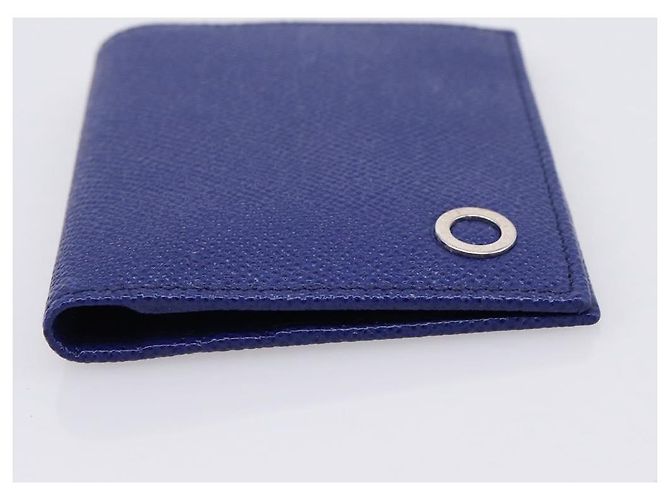 Bulgari BVLGARI Kartenetui aus Leder Blau Silber Auth am12504V - Ansicht 6