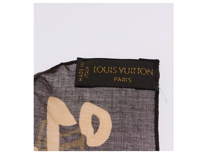 Sciarpa LOUIS VUITTON Monogram Graffiti Brown LV Auth bs36792V Marrone - vista 11