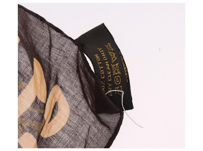Sciarpa LOUIS VUITTON Monogram Graffiti Brown LV Auth bs36792V Marrone - vista 12