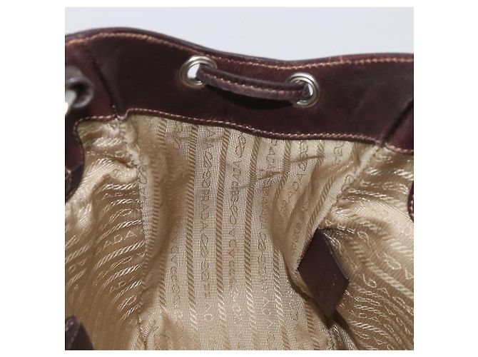 Sac Tote PRADA Canvas Jacquard Beige Silver Auth 199661V Argenté - vue 23