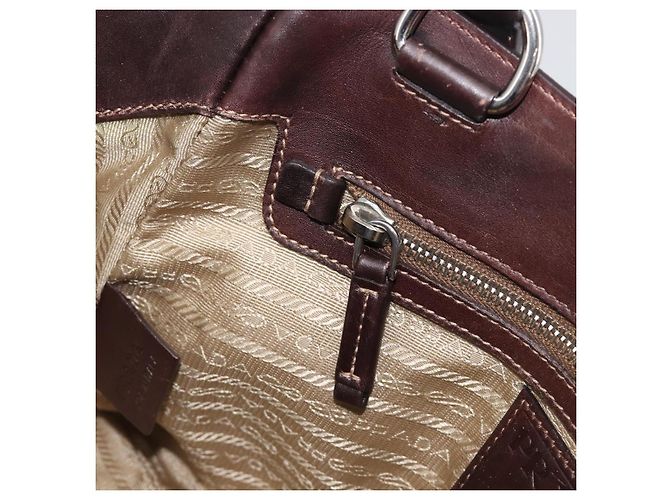 Sac Tote PRADA Canvas Jacquard Beige Silver Auth 199661V Argenté - vue 24