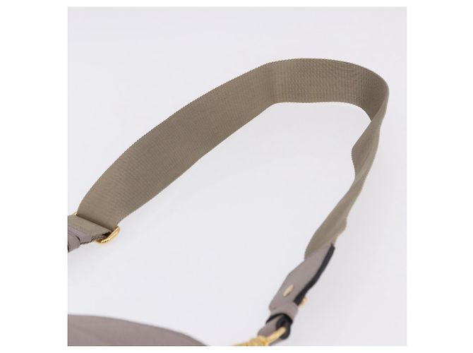 Bolso de hombro PRADA en cuero Taurillon Gris Oro 1BE066 Auth am12351SAM Castaño Dorado - vista 14