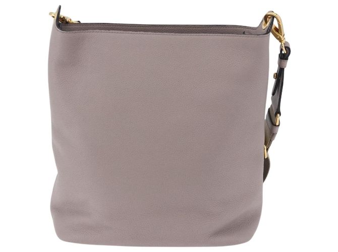 Bolso de hombro PRADA en cuero Taurillon Gris Oro 1BE066 Auth am12351SAM Castaño Dorado - vista 2