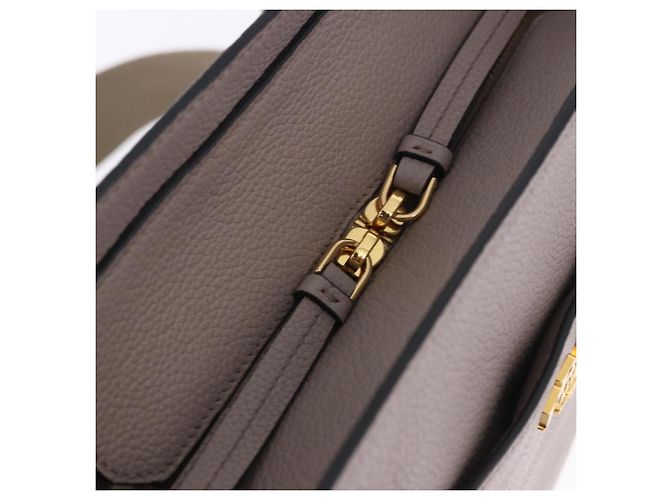 Bolso de hombro PRADA en cuero Taurillon Gris Oro 1BE066 Auth am12351SAM Castaño Dorado - vista 20