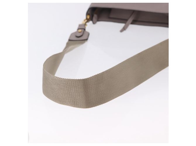 Bolso de hombro PRADA en cuero Taurillon Gris Oro 1BE066 Auth am12351SAM Castaño Dorado - vista 7