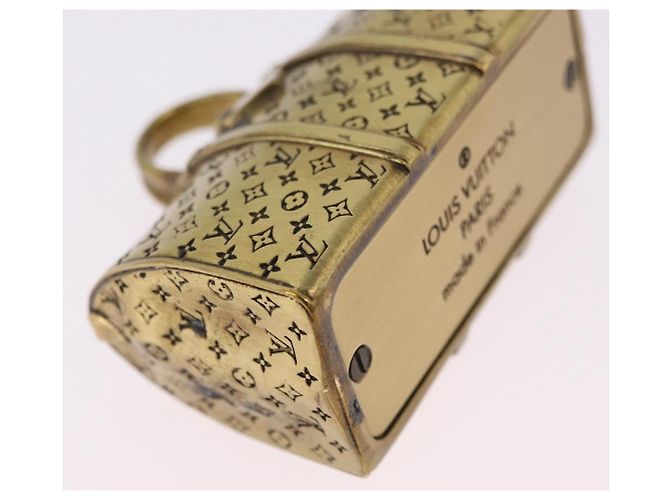 LOUIS VUITTON Presse-papier Motif Monogram Keepall Métal Ton Or LV Auth 198558A - vue 10