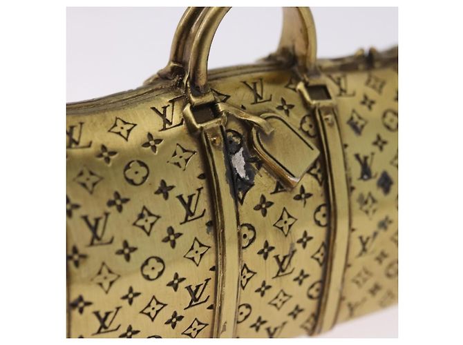 LOUIS VUITTON Presse-papier Motif Monogram Keepall Métal Ton Or LV Auth 198558A - vue 11