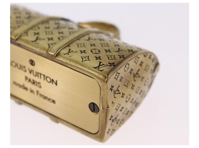 LOUIS VUITTON Presse-papier Motif Monogram Keepall Métal Ton Or LV Auth 198558A - vue 14
