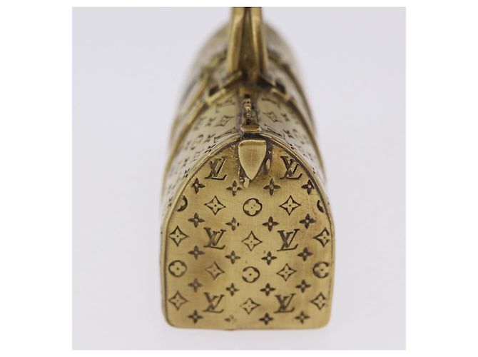 LOUIS VUITTON Presse-papier Motif Monogram Keepall Métal Ton Or LV Auth 198558A - vue 3