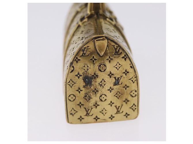 LOUIS VUITTON Presse-papier Motif Monogram Keepall Métal Ton Or LV Auth 198558A - vue 4