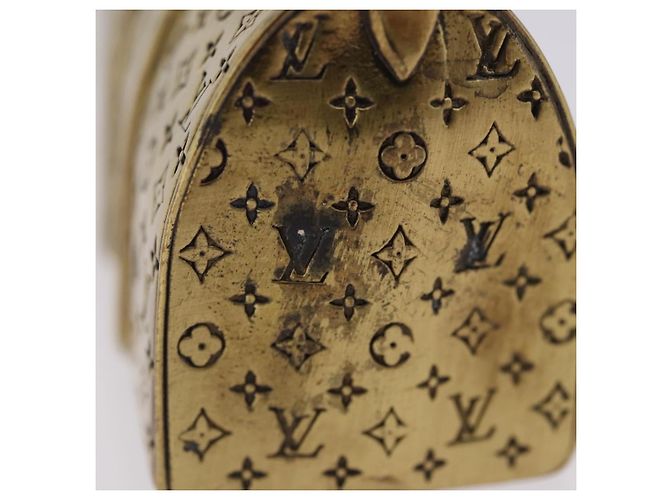 LOUIS VUITTON Presse-papier Motif Monogram Keepall Métal Ton Or LV Auth 198558A - vue 5