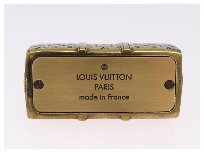 LOUIS VUITTON Presse-papier Motif Monogram Keepall Métal Ton Or LV Auth 198558A - vue 6