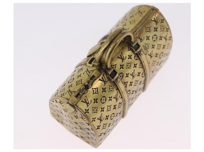 LOUIS VUITTON Presse-papier Motif Monogram Keepall Métal Ton Or LV Auth 198558A - vue 7