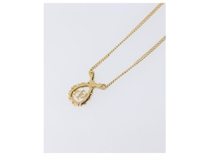 Collana Christian Dior metallo Gold Tone Auth 193470 - vista 10