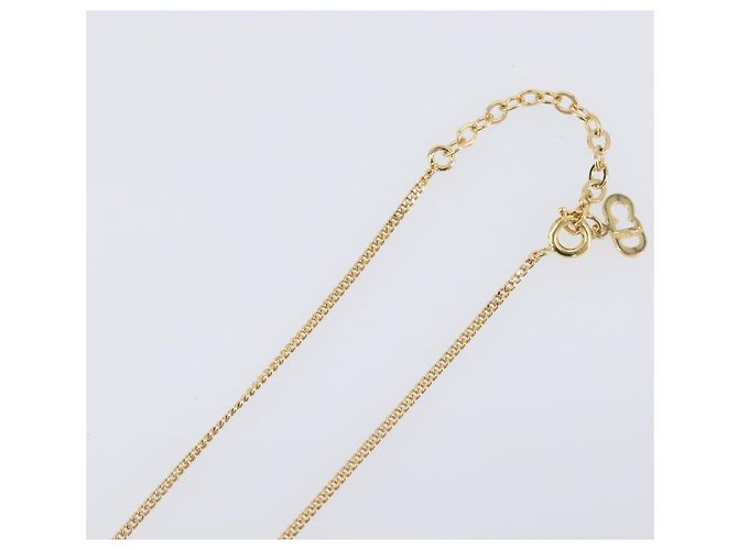 Collana Christian Dior metallo Gold Tone Auth 193470 - vista 13