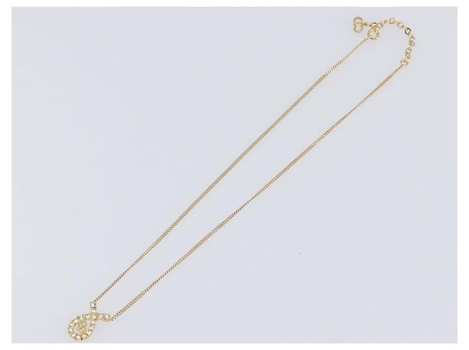 Collana Christian Dior metallo Gold Tone Auth 193470 - vista 2