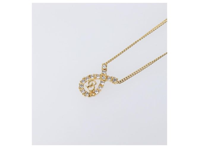 Collana Christian Dior metallo Gold Tone Auth 193470 - vista 3