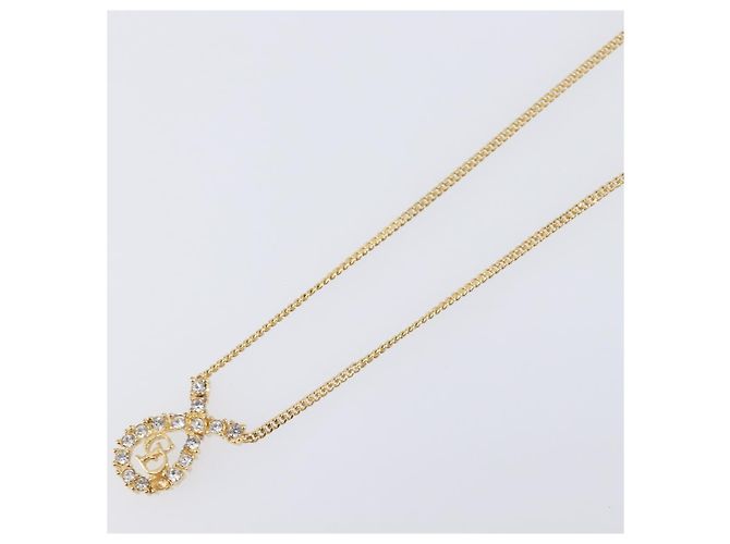 Collana Christian Dior metallo Gold Tone Auth 193470 - vista 4