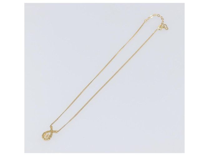 Collana Christian Dior metallo Gold Tone Auth 193470 - vista 9