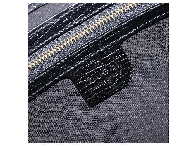 Borsa a mano GUCCI GG Canvas Web Sherry Line Nero Oro 130995 Auth yk20808SAV D'oro - vista 18