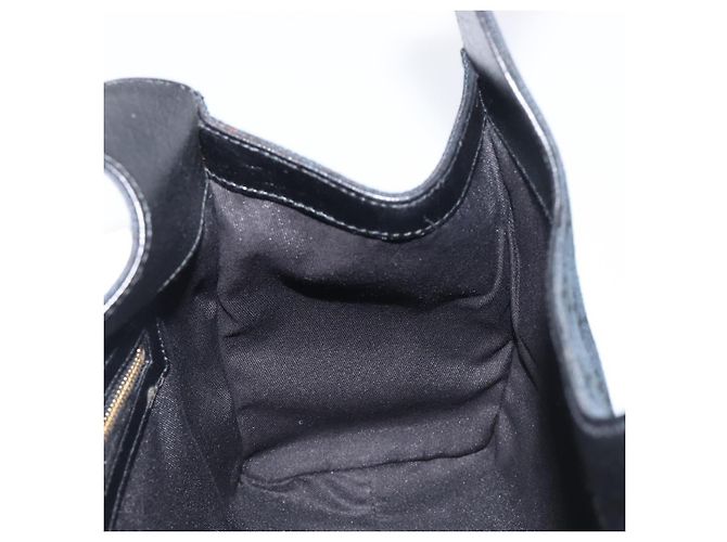 Borsa a mano GUCCI GG Canvas Web Sherry Line Nero Oro 130995 Auth yk20808SAV D'oro - vista 19