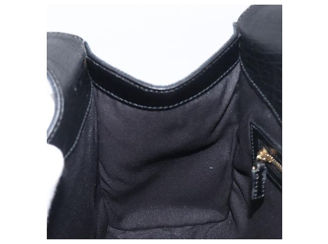 Borsa a mano GUCCI GG Canvas Web Sherry Line Nero Oro 130995 Auth yk20808SAV D'oro - vista 20
