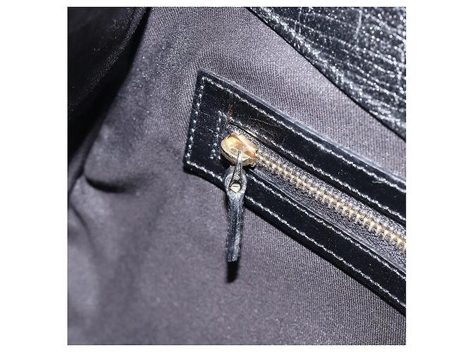 Borsa a mano GUCCI GG Canvas Web Sherry Line Nero Oro 130995 Auth yk20808SAV D'oro - vista 21