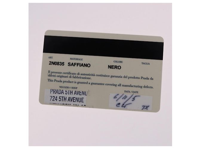 Custodia Porta-documenti PRADA Saffiano Black Silver Auth 200201 Nero Argento - vista 11