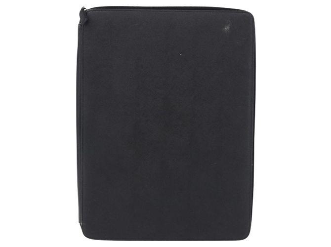 Custodia Porta-documenti PRADA Saffiano Black Silver Auth 200201 Nero Argento - vista 2