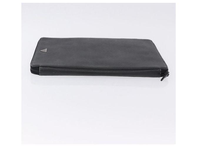 Custodia Porta-documenti PRADA Saffiano Black Silver Auth 200201 Nero Argento - vista 4