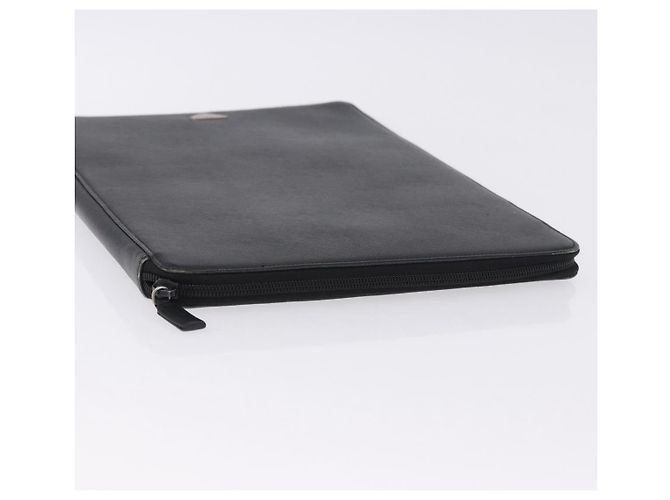 Custodia Porta-documenti PRADA Saffiano Black Silver Auth 200201 Nero Argento - vista 6