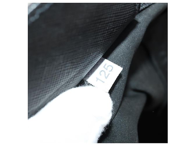 Borsa Boston PRADA Nylon 2way Nero Argento Auth 194402 - vista 12