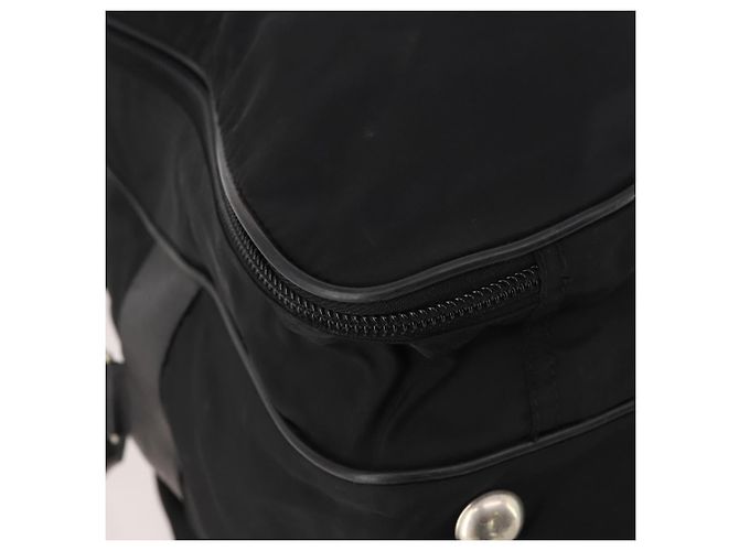 Borsa Boston PRADA Nylon 2way Nero Argento Auth 194402 - vista 17