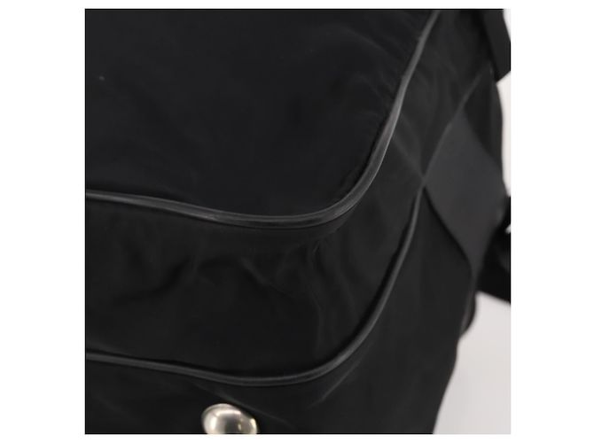 Borsa Boston PRADA Nylon 2way Nero Argento Auth 194402 - vista 18