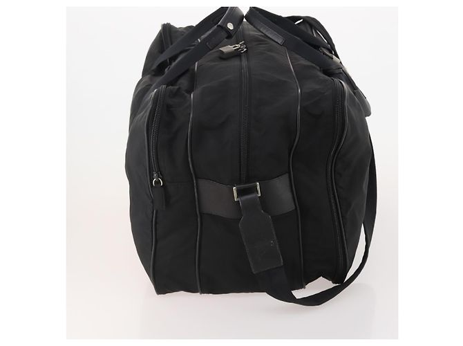 Borsa Boston PRADA Nylon 2way Nero Argento Auth 194402 - vista 4