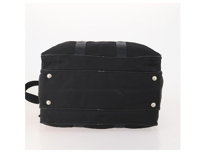 Borsa Boston PRADA Nylon 2way Nero Argento Auth 194402 - vista 5