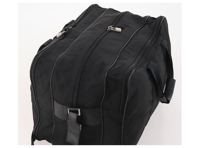Borsa Boston PRADA Nylon 2way Nero Argento Auth 194402 - vista 6