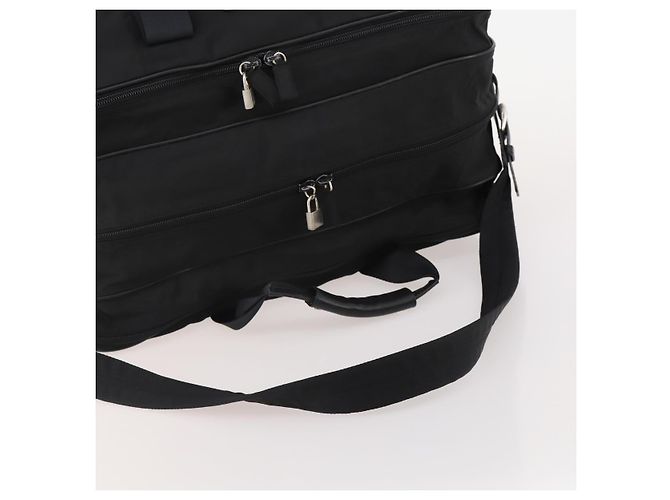 Borsa Boston PRADA Nylon 2way Nero Argento Auth 194402 - vista 7