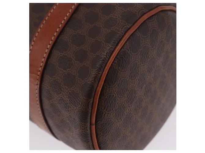 Céline Borsa a mano CELINE Macadam Canvas PVC Leather Brown Gold Auth 198260A Marrone D'oro - vista 15