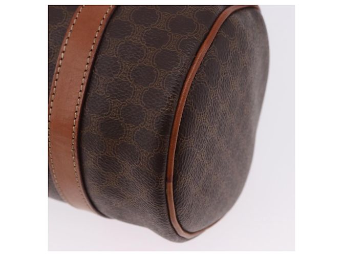 Céline Borsa a mano CELINE Macadam Canvas PVC Leather Brown Gold Auth 198260A Marrone D'oro - vista 17