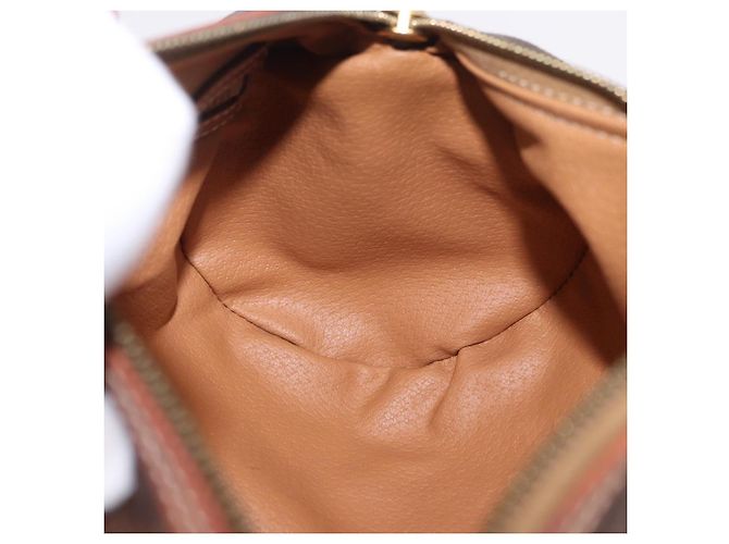 Céline Borsa a mano CELINE Macadam Canvas PVC Leather Brown Gold Auth 198260A Marrone D'oro - vista 19