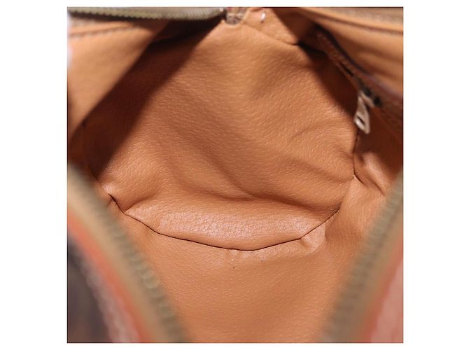 Céline Borsa a mano CELINE Macadam Canvas PVC Leather Brown Gold Auth 198260A Marrone D'oro - vista 20