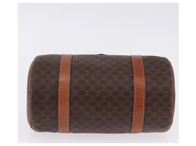Céline Borsa a mano CELINE Macadam Canvas PVC Leather Brown Gold Auth 198260A Marrone D'oro - vista 5