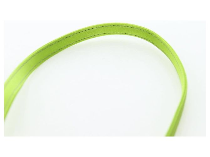 FENDI Custodia per telefono Mamma Baguette Pouch Satin Green Silver Auth 196659M Argento Verde - vista 9