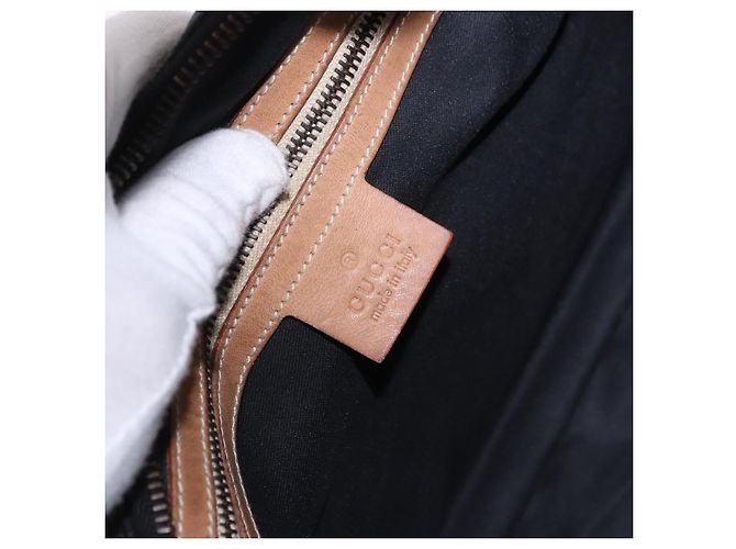 Borsa a Tracolla GUCCI GG Canvas Horsebit Nero Oro 115867 Auth yk20814V D'oro - vista 19