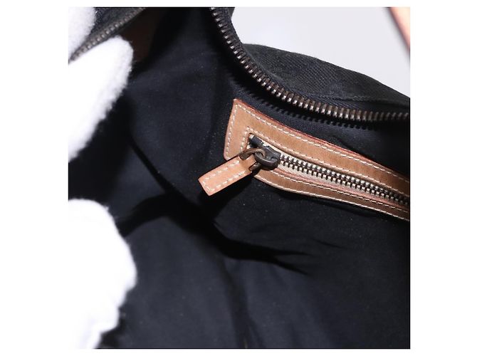 Borsa a Tracolla GUCCI GG Canvas Horsebit Nero Oro 115867 Auth yk20814V D'oro - vista 22