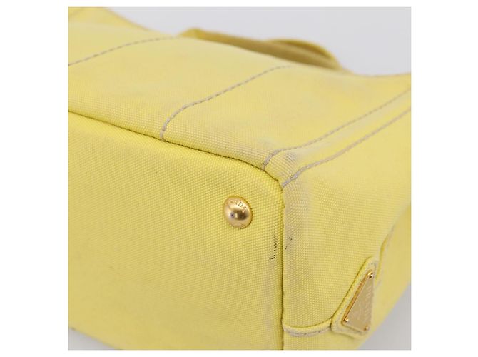 Borsa a mano PRADA Kanapa PM Canvas Yellow Gold Tone Auth BA15357 Giallo - vista 15