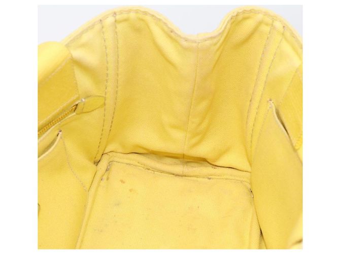 Borsa a mano PRADA Kanapa PM Canvas Yellow Gold Tone Auth BA15357 Giallo - vista 18