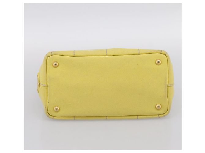 Borsa a mano PRADA Kanapa PM Canvas Yellow Gold Tone Auth BA15357 Giallo - vista 5