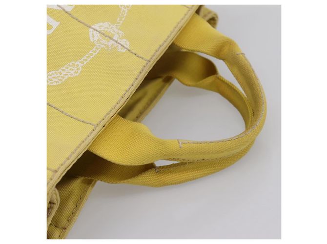 Borsa a mano PRADA Kanapa PM Canvas Yellow Gold Tone Auth BA15357 Giallo - vista 7